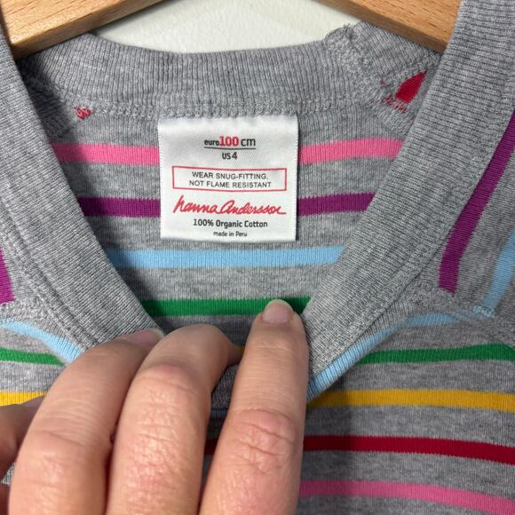 Hanna Andersson Rainbow Stripe Pajamas - Picture 3 of 6